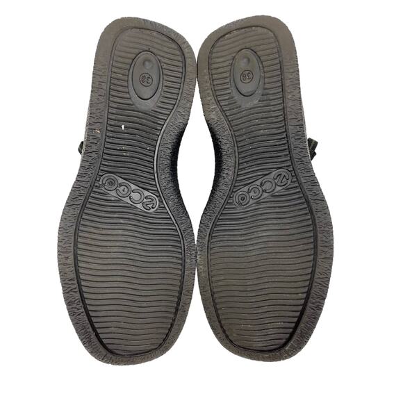 Ecco Suede Slip On Chelsea Ankle Boots Black Size 38/ 8 - Picture 6 of 8